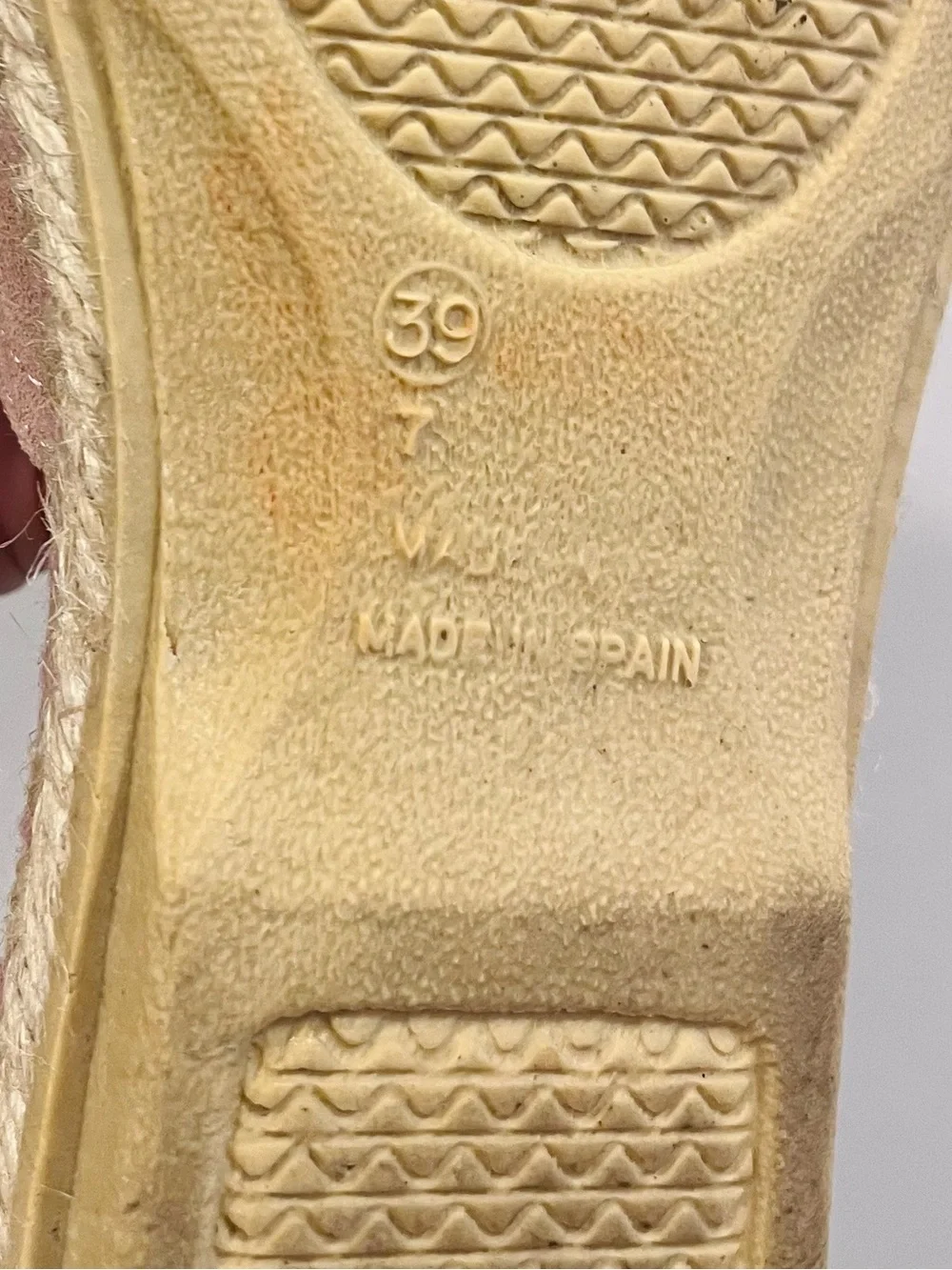 Verbenas Suede Espadrille Slide‎ Sandals Antique Blush Pink Women's 39/7
